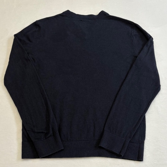 Gap Men’s Long Sleeve V-Neck Cotton Sweater, Navy Blue, Small - Picture 2 of 11